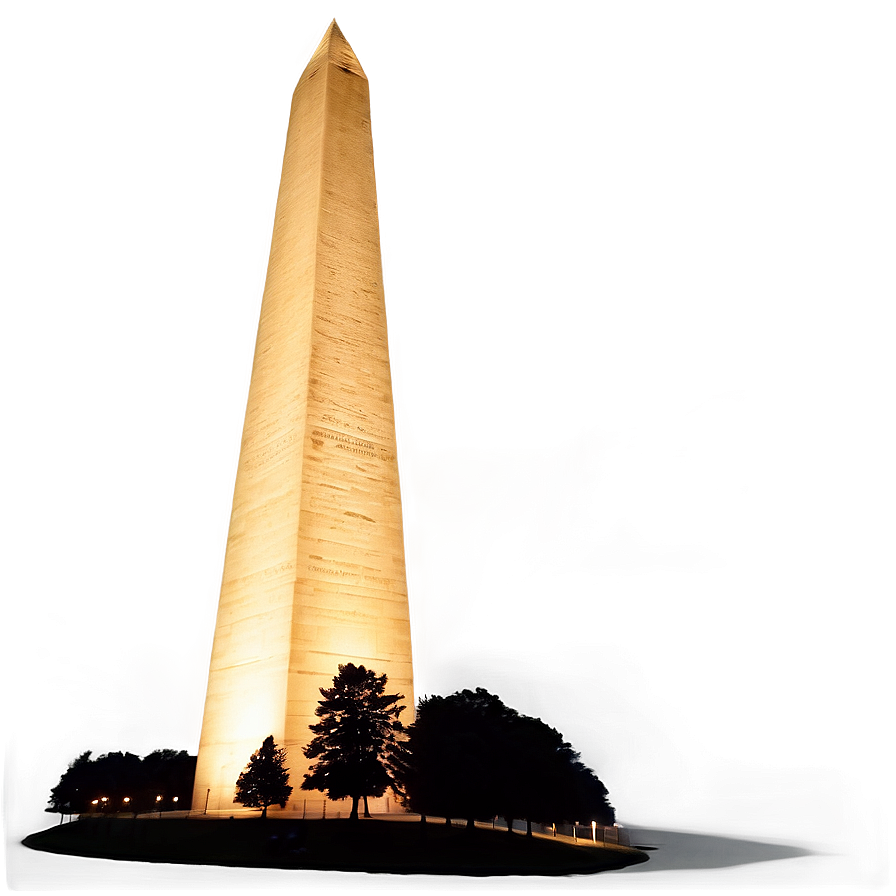 Washington Monument Under Starry Night Png 6 PNG Image