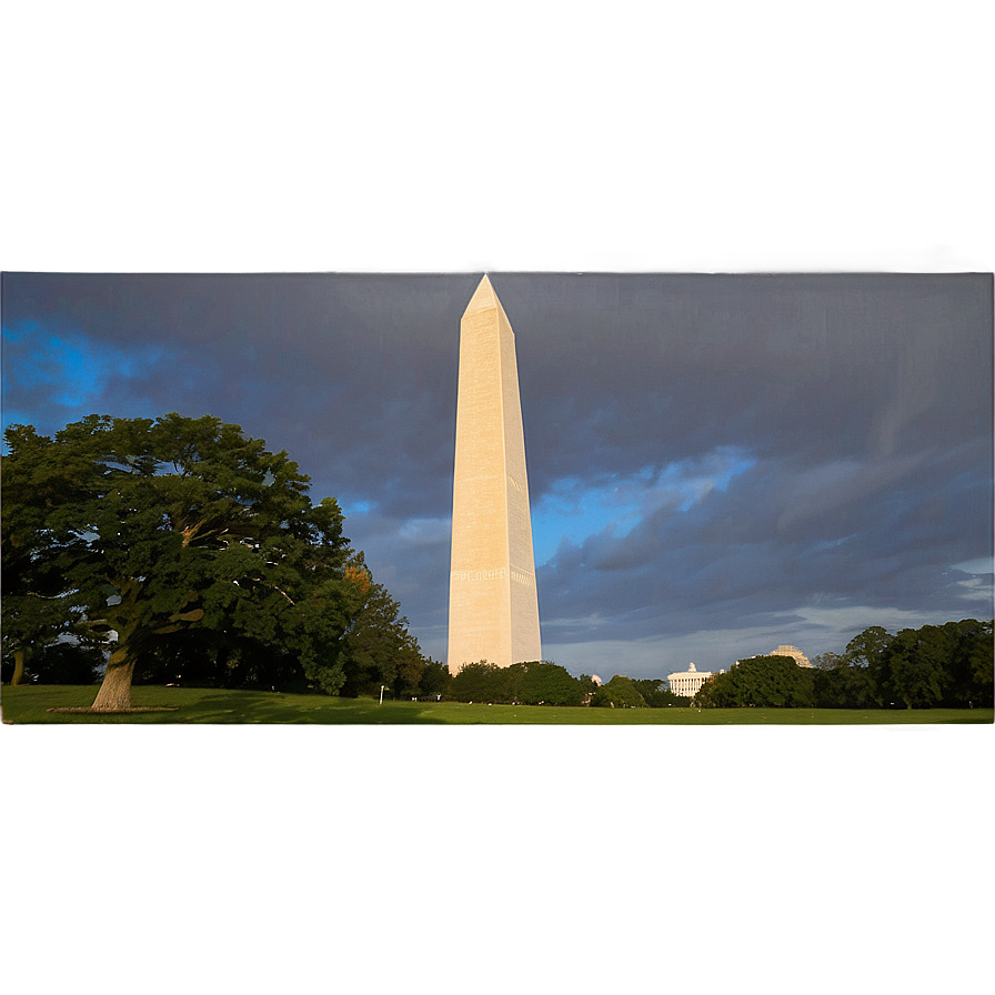 Washington Monument With Rainbow Background Png Evm14 PNG Image