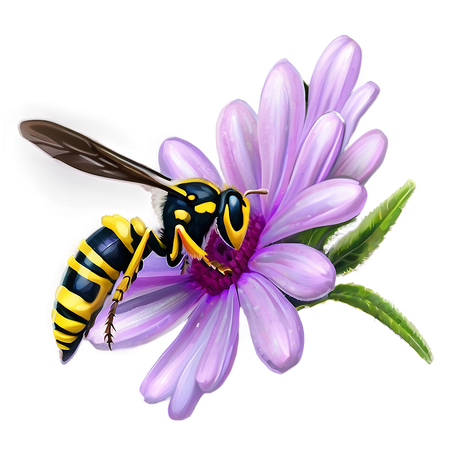 Wasp On Flower Png 21 PNG Image