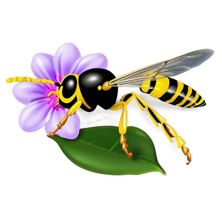 Wasp On Flower Png Rat73 PNG Image