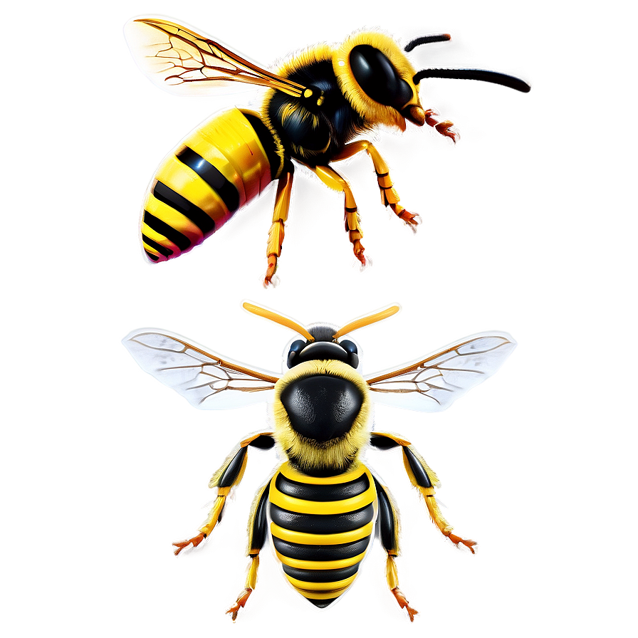 Wasp Vs. Bee Comparison Png 05242024 PNG Image