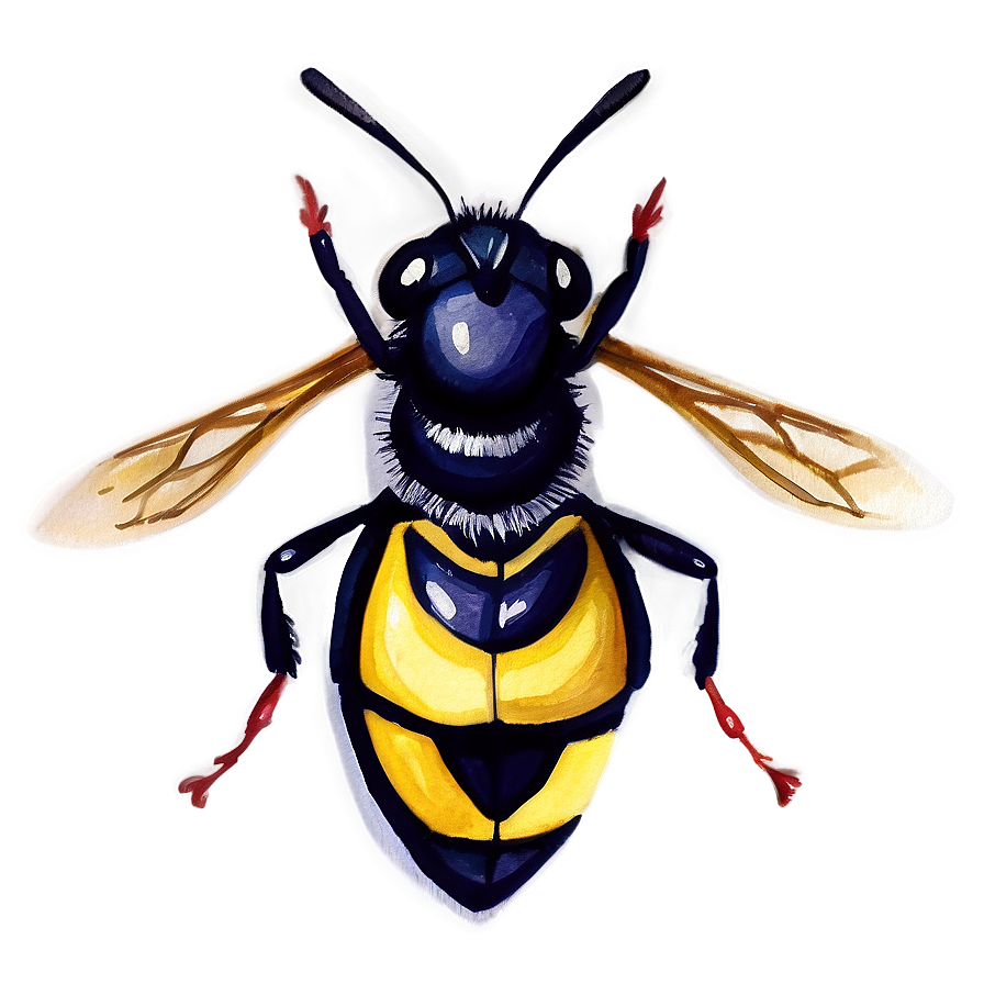 Wasp Watercolor Painting Png Mtc PNG Image