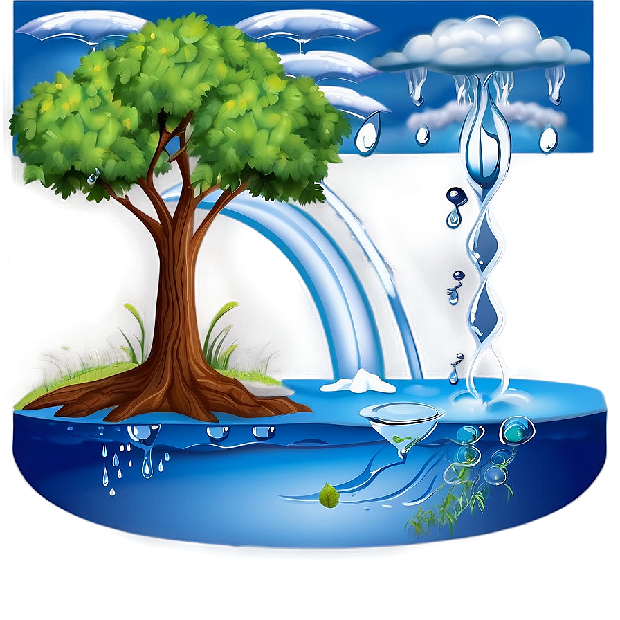 Water Cycle In Nature Png 18 PNG Image