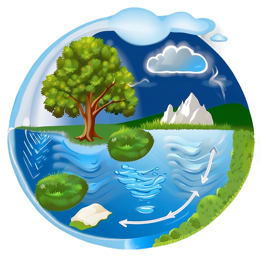 Water Cycle In Nature Png Rxp71 PNG Image