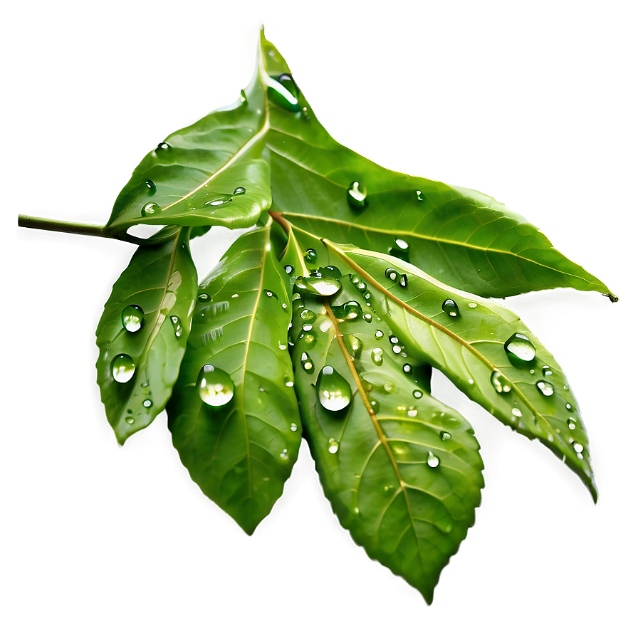 Water Dripping On Leaf Png Tjs14 PNG Image