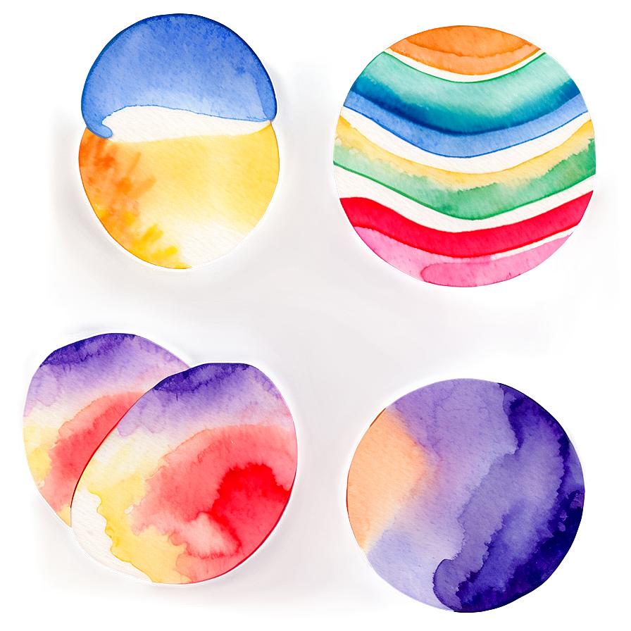 Watercolor Abstract Shapes Clipart Png 06122024 PNG Image