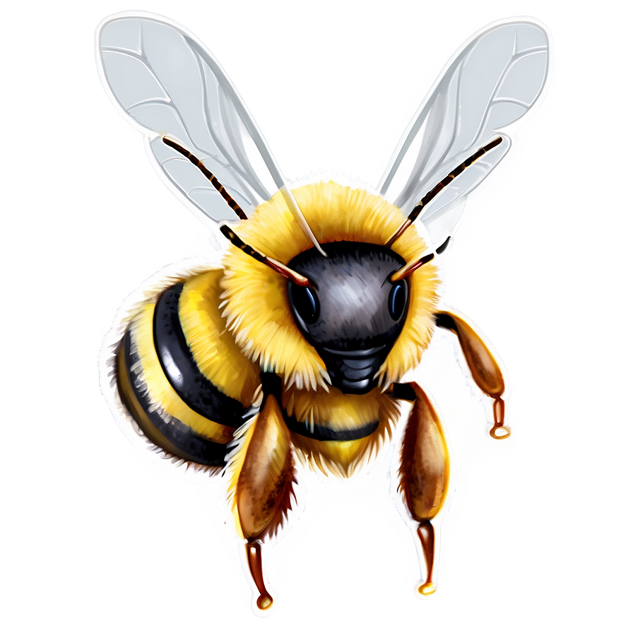 Watercolor Bee Png 05232024 PNG Image