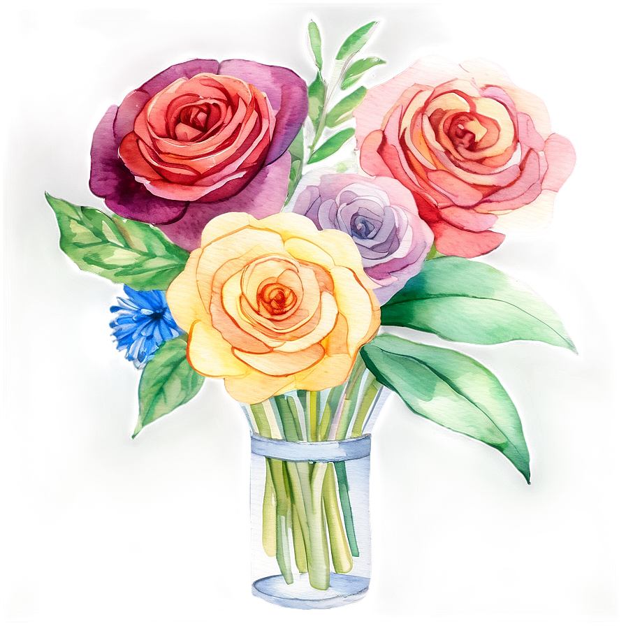 Watercolor Bouquet Illustration Png 19 PNG Image