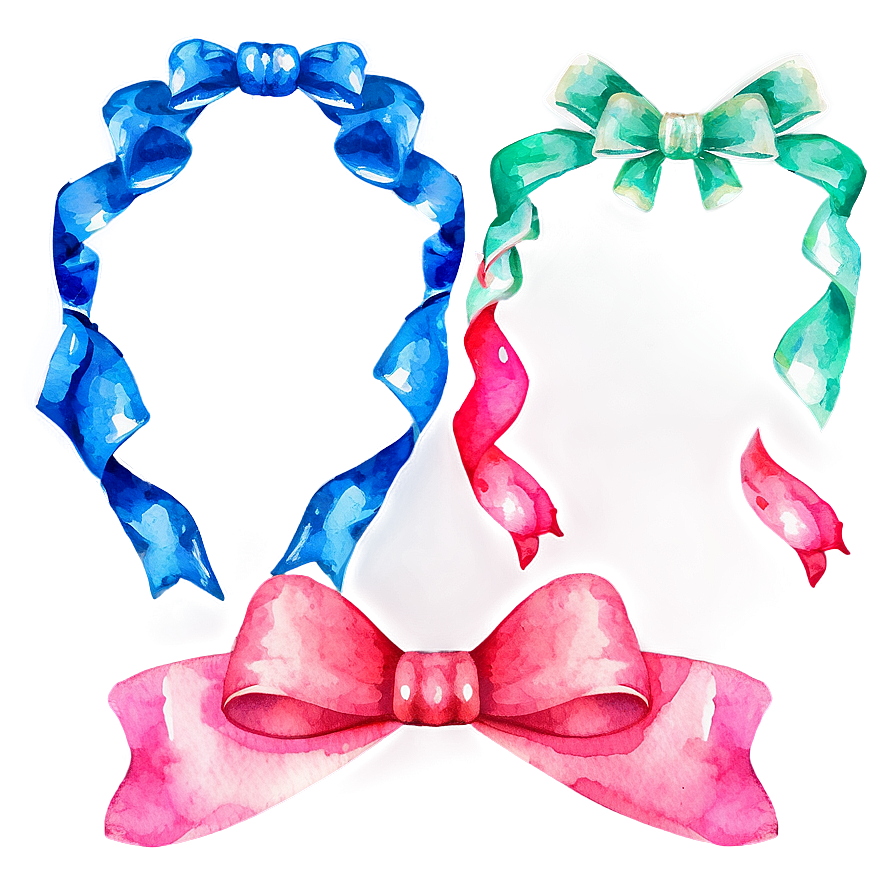 Watercolor Bow Png Mps41 PNG Image