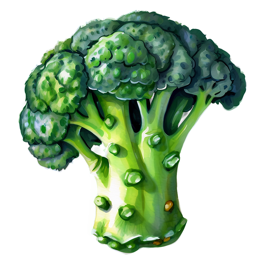 Watercolor Broccoli Png Tjl23 PNG Image