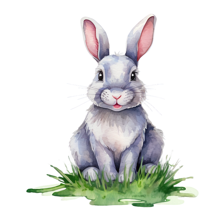 Watercolor Bunny Art Png Ors36 PNG Image