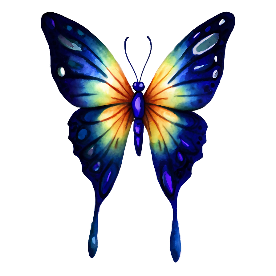 Watercolor Butterfly Design Png Ylj PNG Image