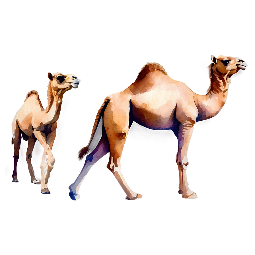 Watercolor Camel Png 05212024 PNG Image