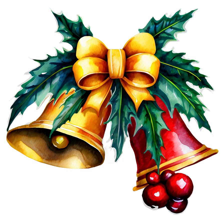 Watercolor Christmas Bells Png 77 PNG Image