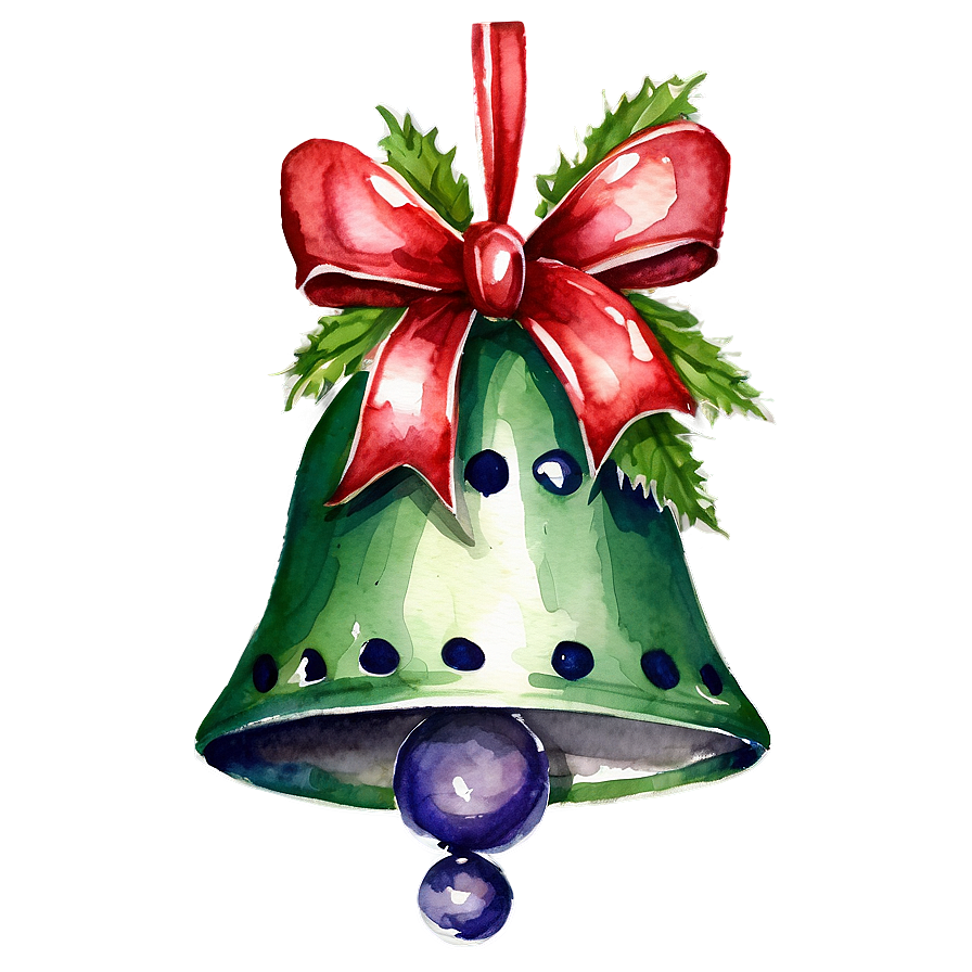 Watercolor Christmas Bells Png Rbr PNG Image