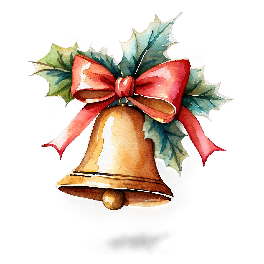 Watercolor Christmas Bells Png Wtq PNG Image