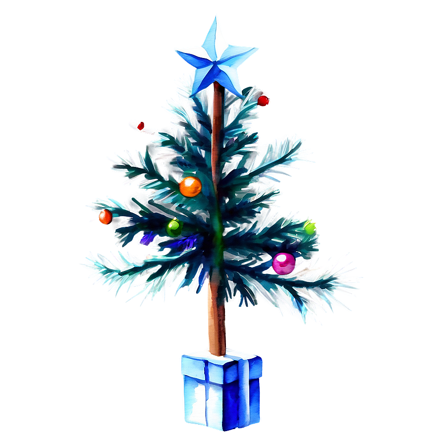 Watercolor Christmas Tree Png 04292024 PNG Image