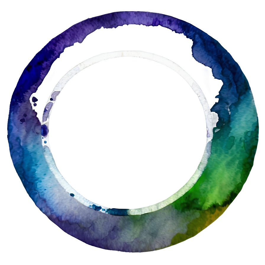 Watercolor Circle Frame Png Qni PNG Image