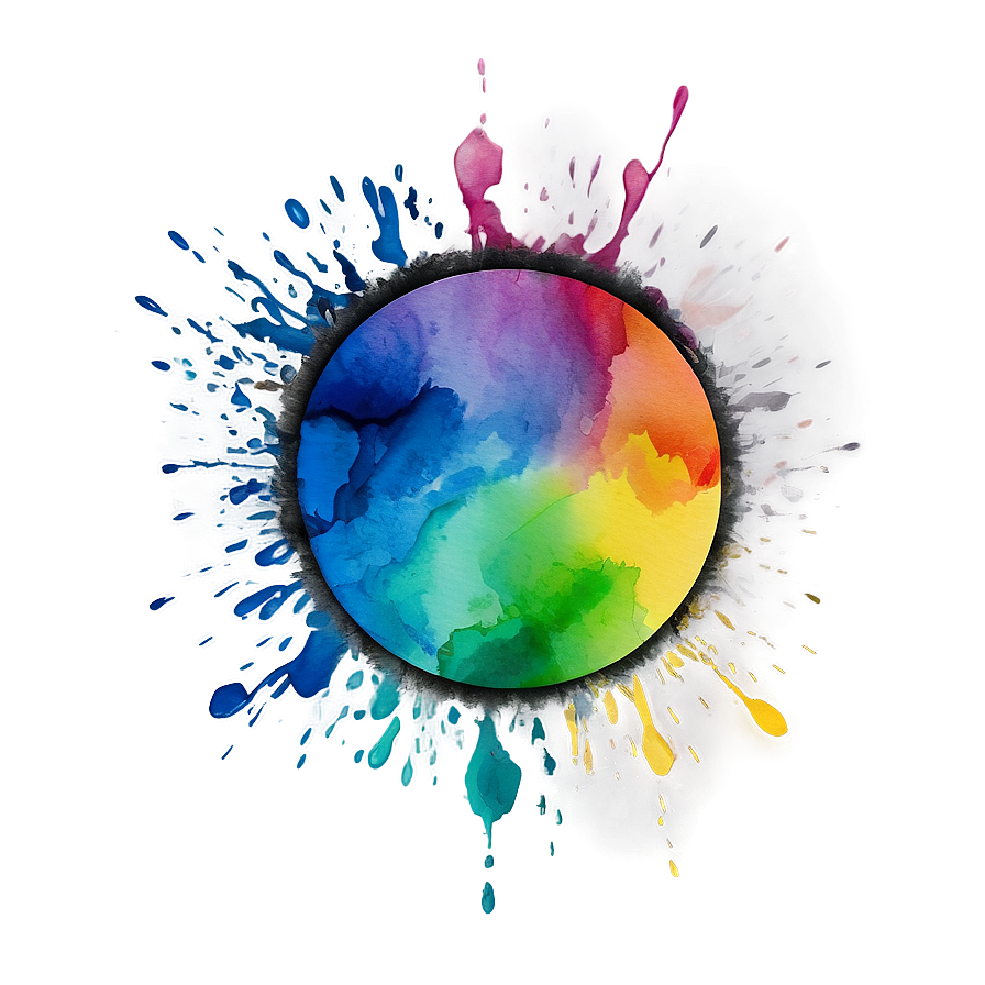 Watercolor Circle Splash Png Epa87 PNG Image