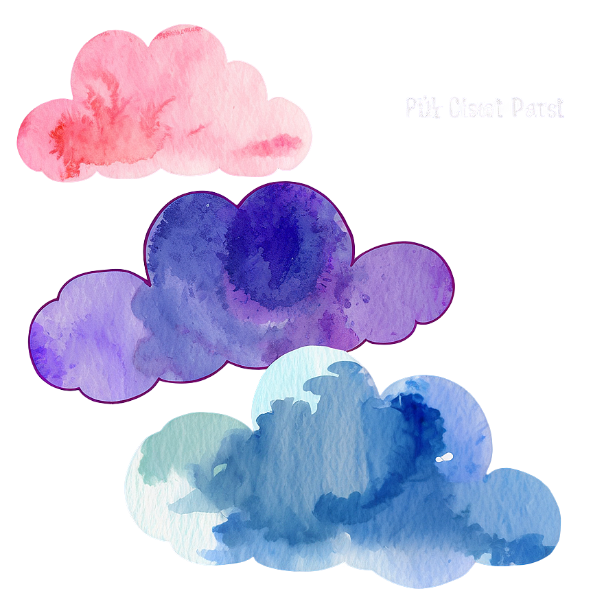 Watercolor Cloud Clipart Png 45 PNG Image