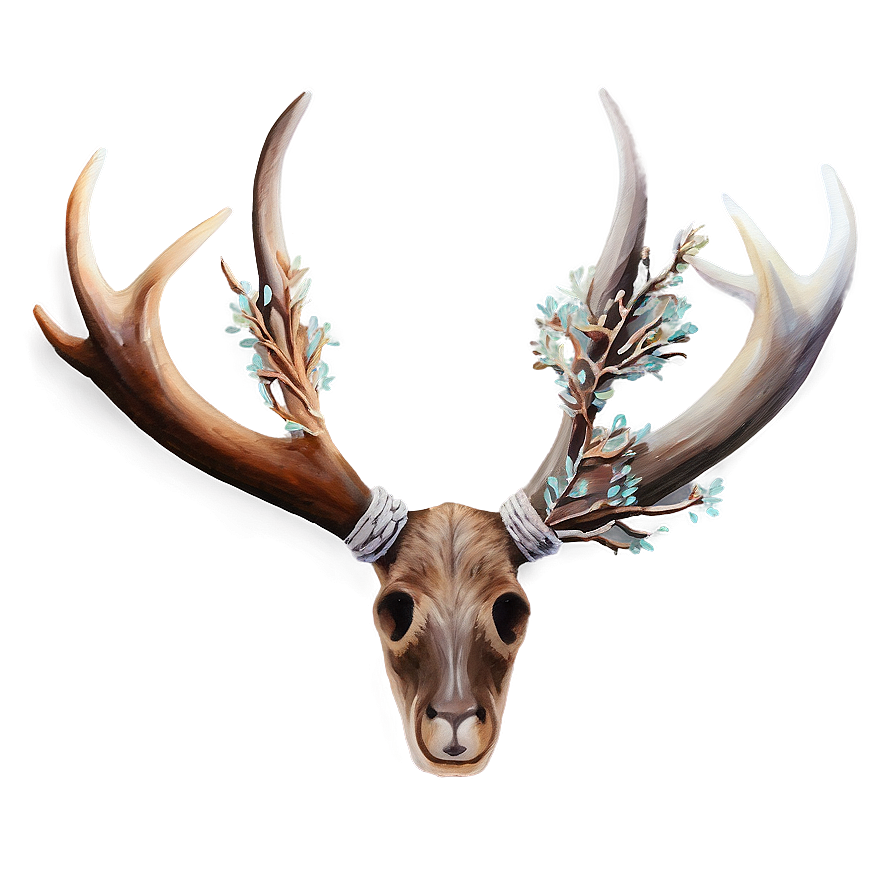 Watercolor Deer Antler Png 86 PNG Image