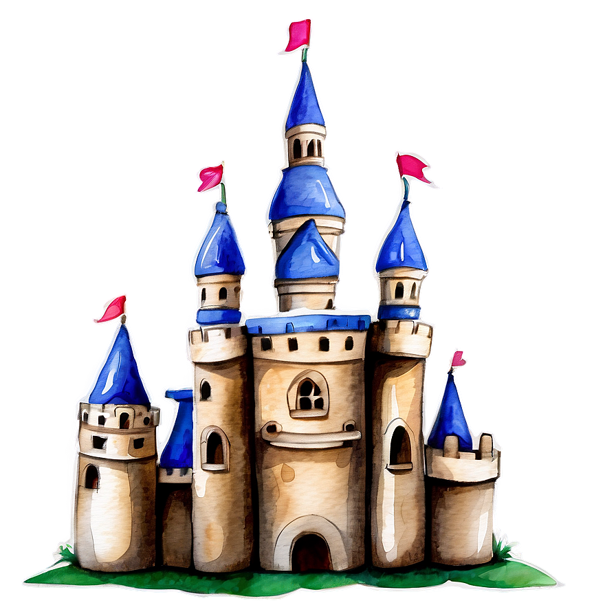 Watercolor Fairy Tale Castles Png Imq PNG Image