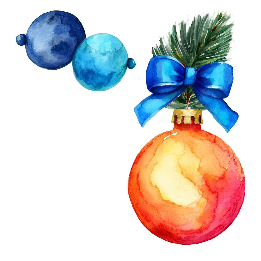 Watercolor Festive Decorations Png Gfe PNG Image