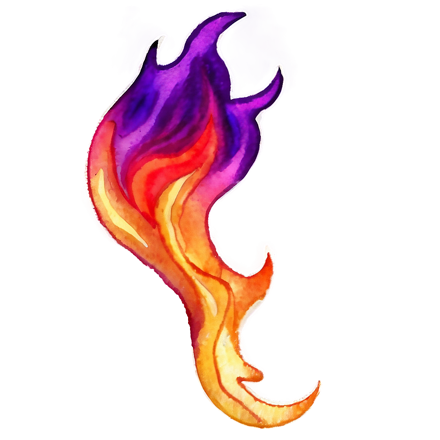 Watercolor Flame Png 05042024 PNG Image