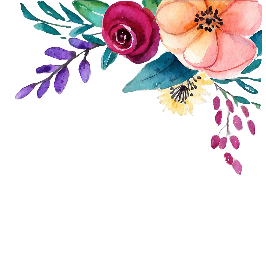 Watercolor Floral Arrangement Png Uic67 PNG Image