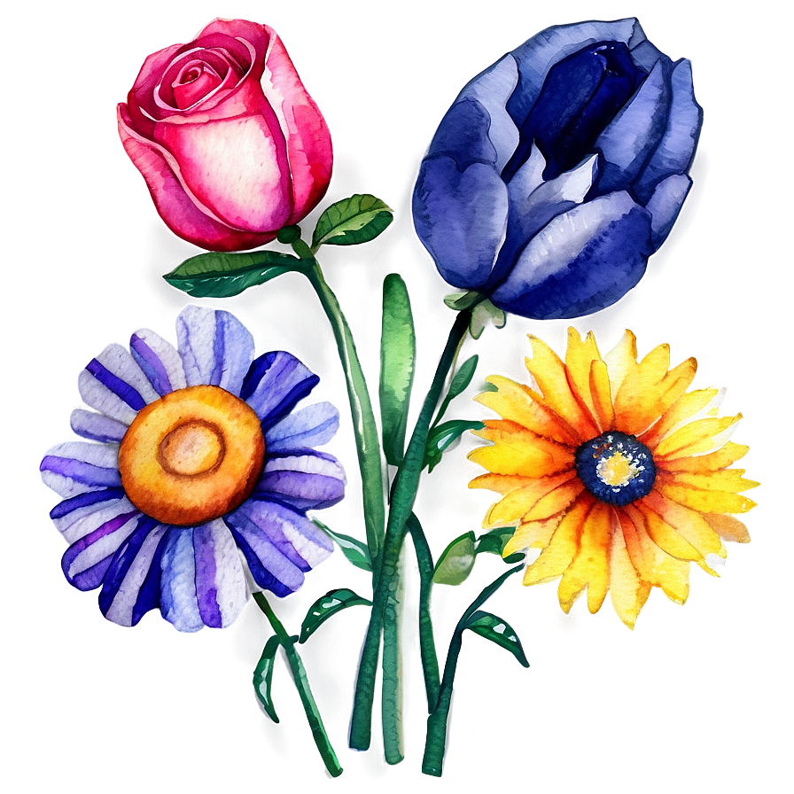 Watercolor Floral Bouquets Png 05252024 PNG Image