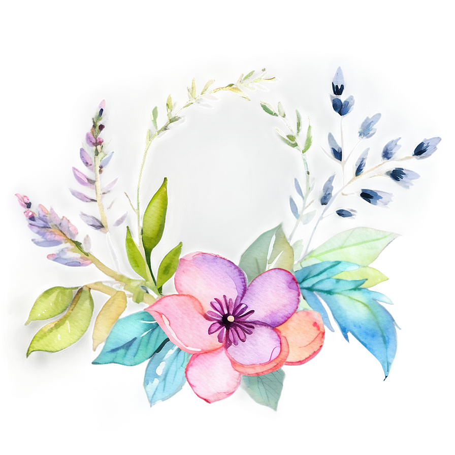 Watercolor Floral Clipart Png Tmg PNG Image