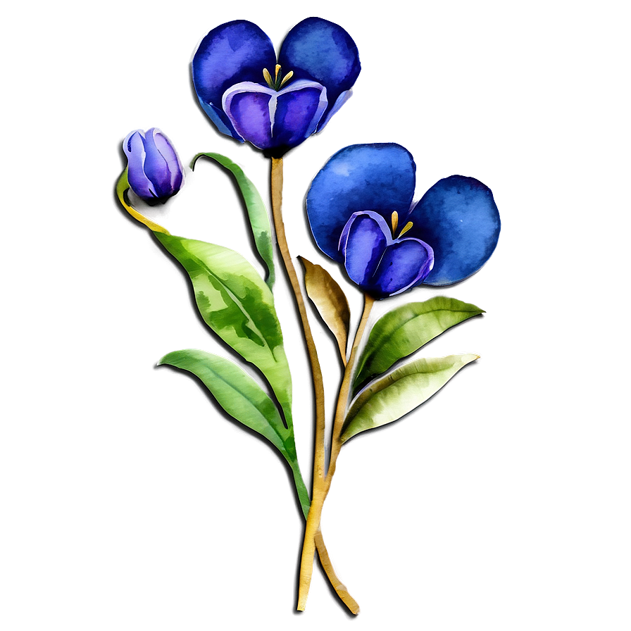 Watercolor Flowers Art Png Kao79 PNG Image