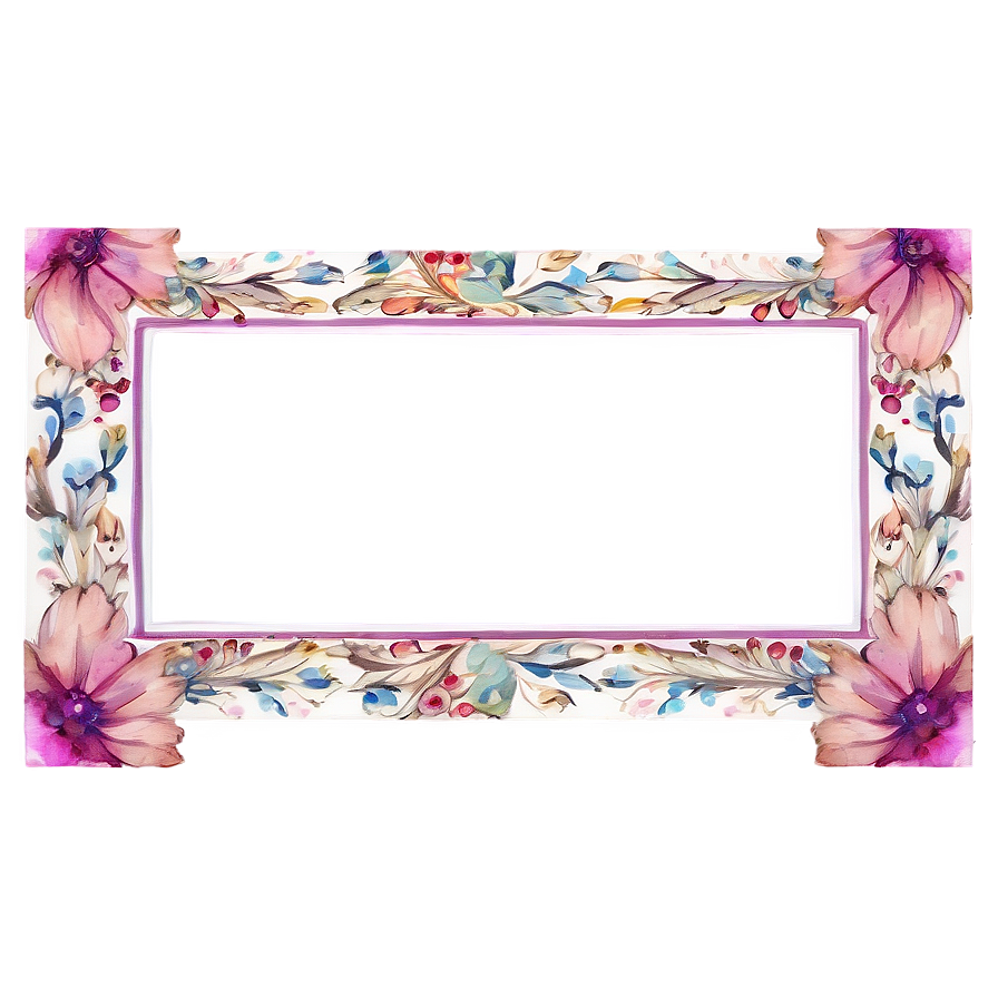 Watercolor Frame Border Png 06262024 PNG Image