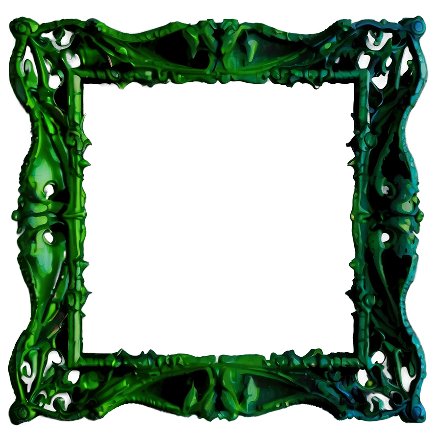 Watercolor Green Frame Png 90 PNG Image