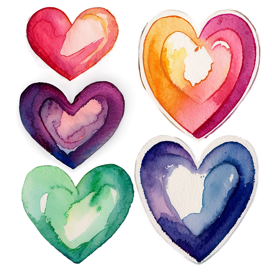 Watercolor Heart Clipart Png 05252024 PNG Image