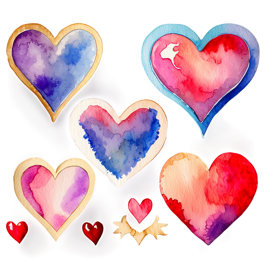 Watercolor Heart Clipart Png Cqu50 PNG Image