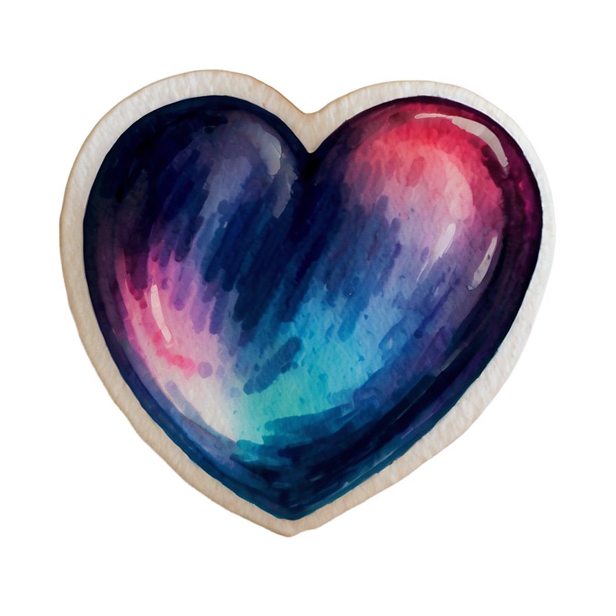 Watercolor Heart Emoji Png Image 05042024 PNG Image