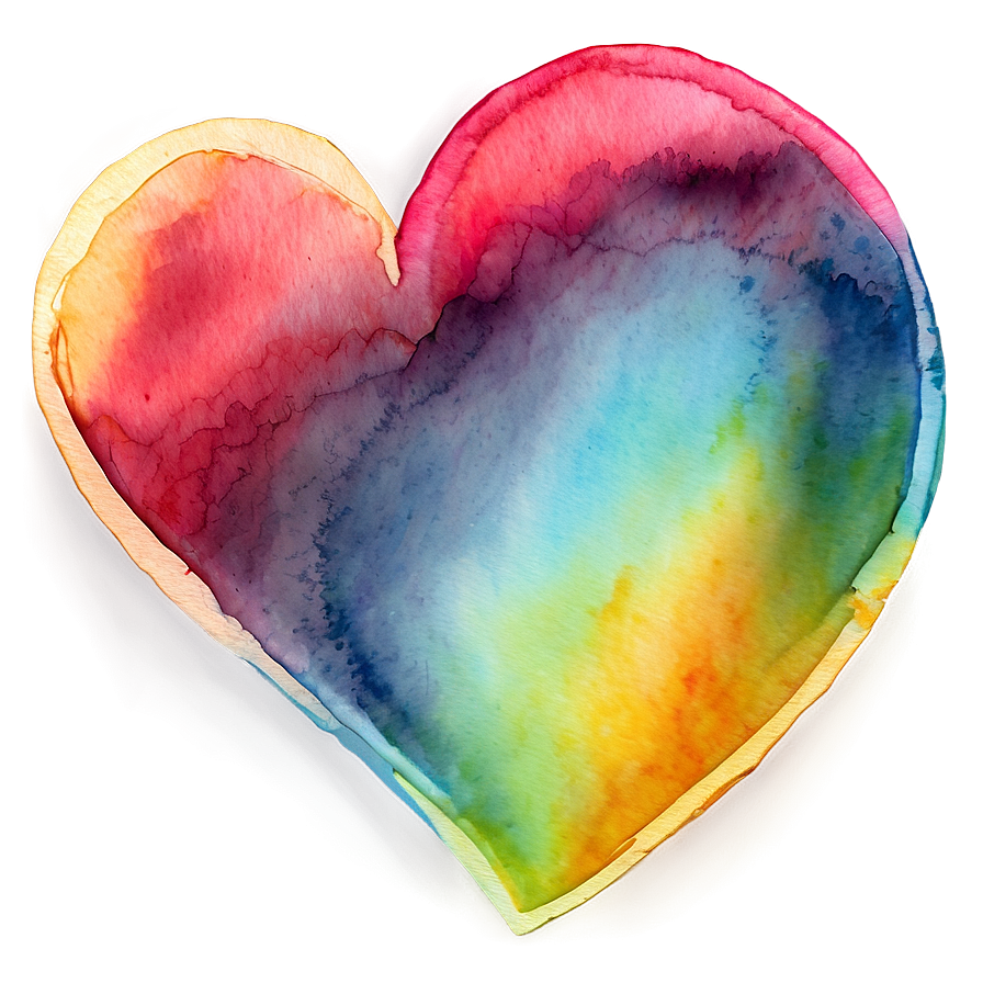 Watercolor Heart Emoji Png Image 05042024 PNG Image