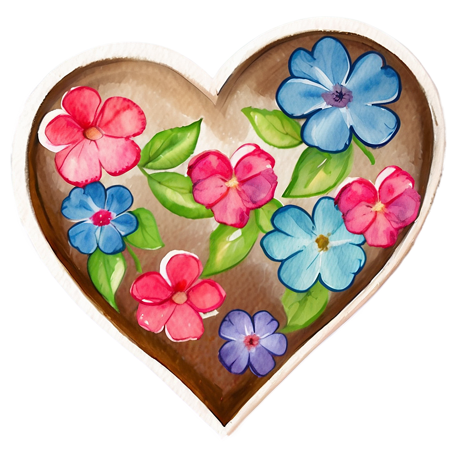 Watercolor Heart Painting Png C PNG Image