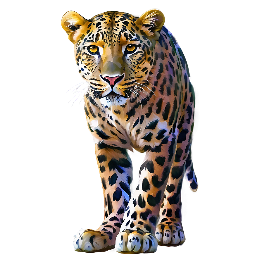 Watercolor Leopard Artwork Png Yok54 PNG Image