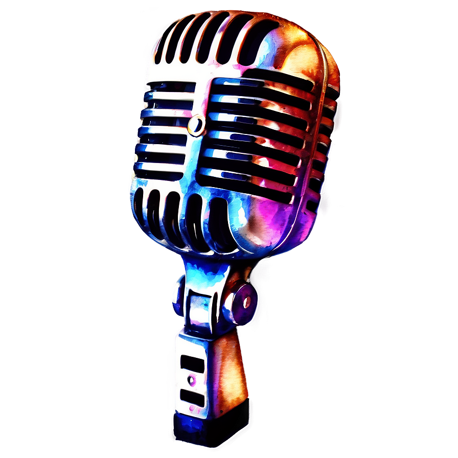 Watercolor Microphone Png Vom69 PNG Image