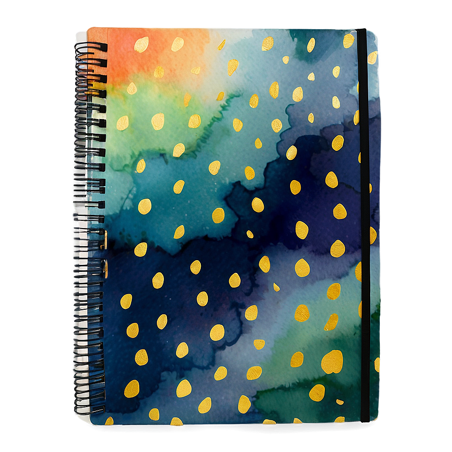 Watercolor Notebook Cover Png Bjb3 PNG Image