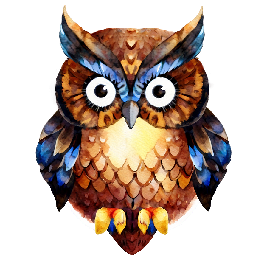 Watercolor Owl Png 05062024 PNG Image