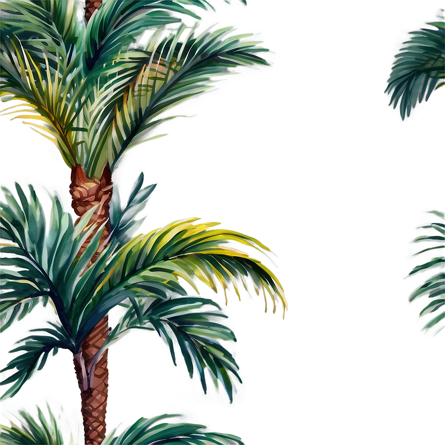 Watercolor Palm Tree Png Ntg PNG Image