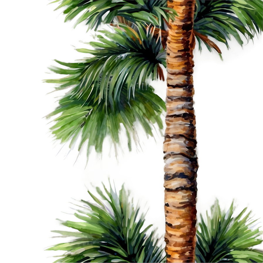 Watercolor Palm Trees Png Mtc21 PNG Image