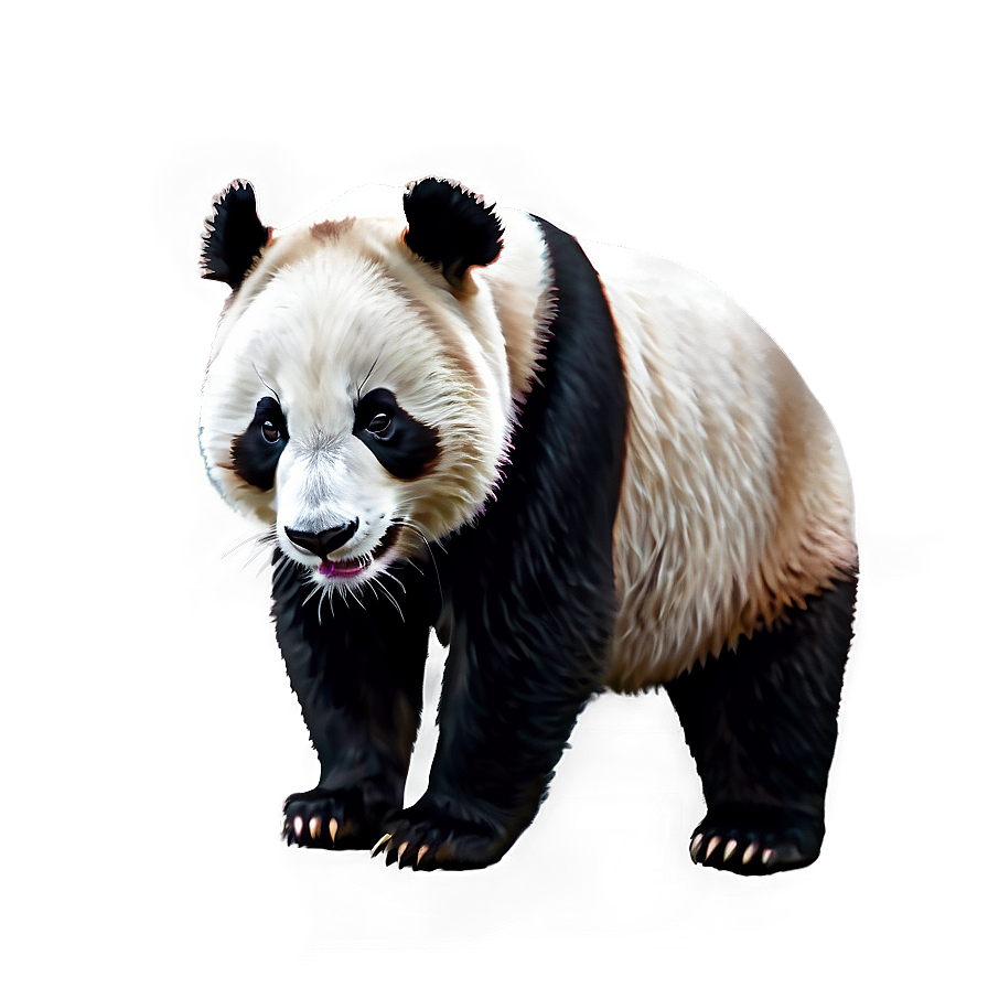 Watercolor Panda Art Png Ron PNG Image