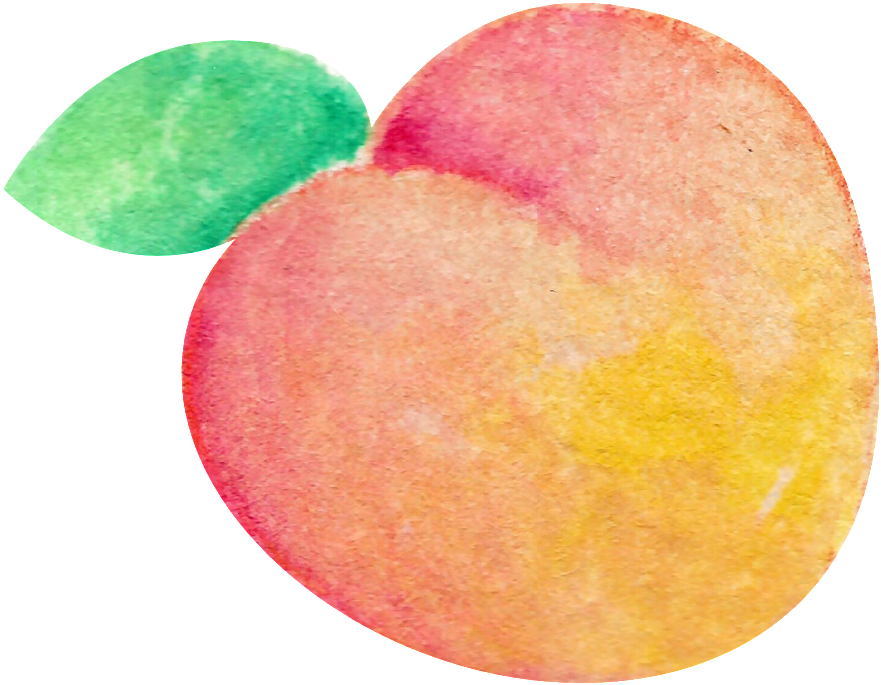 Watercolor Peach Illustration.png PNG Image