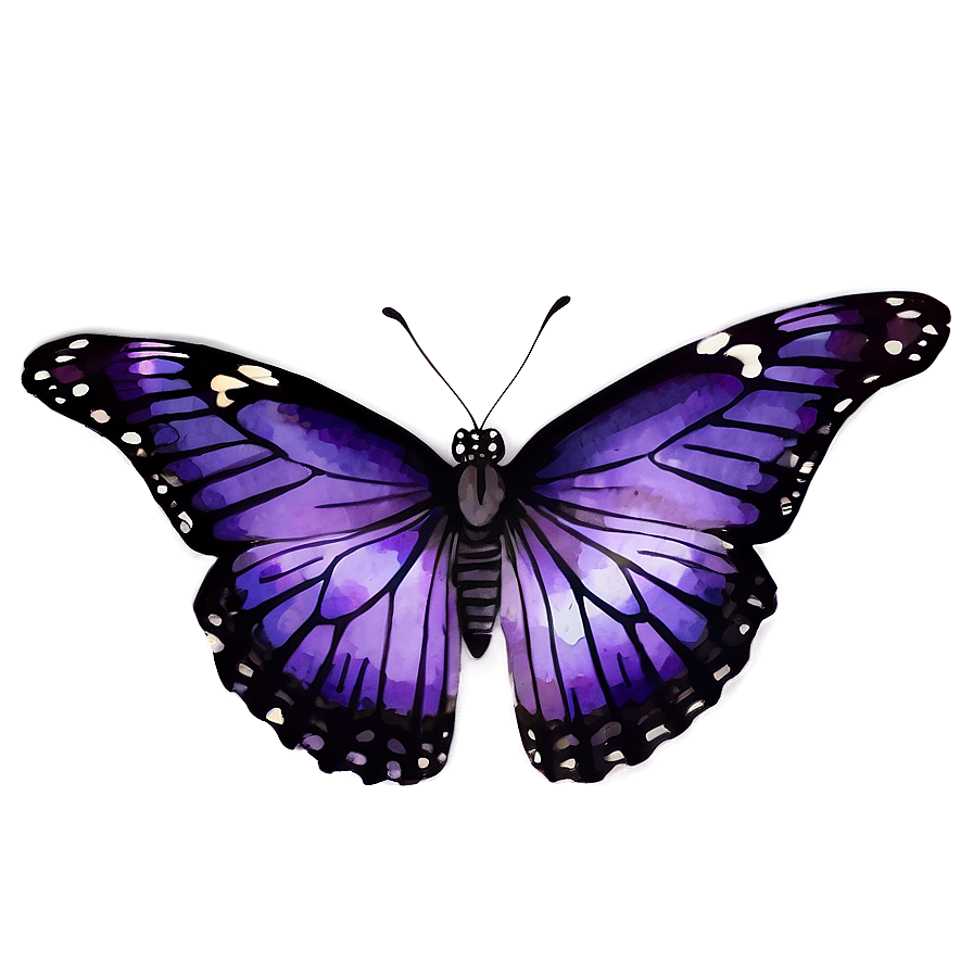 Watercolor Purple Butterfly Png 67 PNG Image