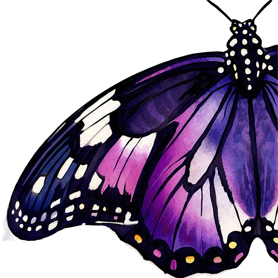 Watercolor Purple Butterfly Png Tbf PNG Image