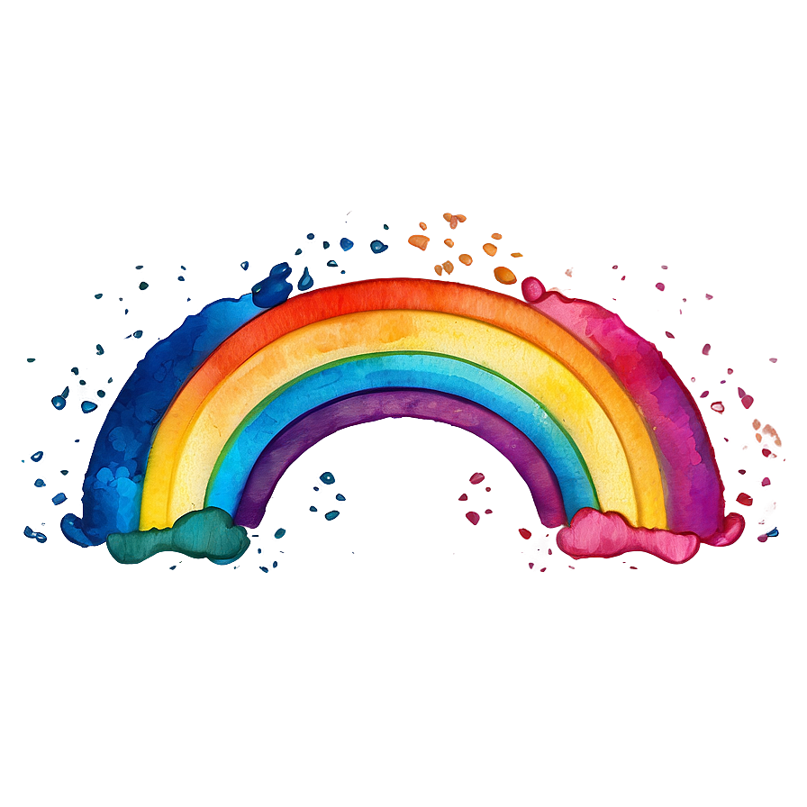 Watercolor Rainbow C PNG Image